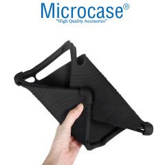 Microcase Samsung Galaxy Tab S7 FE SM-T733 12.4 inch Tablet için Standlı Silikon Kılıf - Siyah AL3309