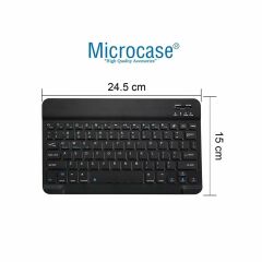 Microcase Samsung Galaxy Tab A9 SM-X110 8.7 inch Tablet  Bluetooth Klavye (TR Sticker) + Bluetooth Mouse + Tablet Standı - AL2765