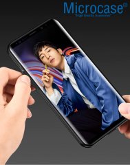 Microcase Samsung Galaxy S10 Plus Fabrik Serisi Kumaş ve Deri Desen Kılıf - Gri
