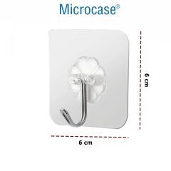 Microcase Güçlü Plastik  Yapışkanlı  Suya Dayanıklı Banyo Mutfak Eşya Havlu Vb.  Ürün Askılığı 2 Adet -Şeffaf AL4266