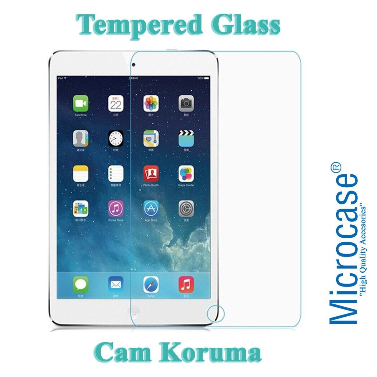 Apple iPad Pro 12.9 2017 Tempered Glass Cam Koruma