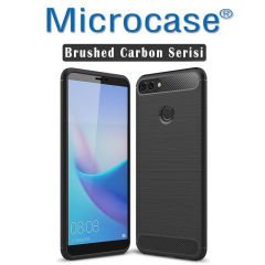 Huawei Y9 2018 Brushed Silikon Kılıf + CAM