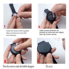 Microcase Huawei Band 7 Tam Kaplayan Kavisli Ekran Koruyucu 3D Pet Film - Siyah