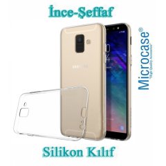 Microcase Samsung Galaxy A6 2018 İnce Silikon Kılıf + Ekran Korum