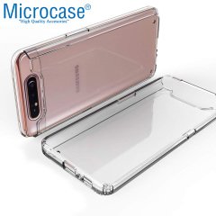 Microcase Samsung Galaxy A90 Ultra İnce 0.2 mm Soft Silikon Kılıf + Tam Kaplayan Çerçeveli Cam