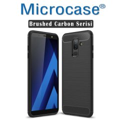 Samsung Galaxy A9 Star Lite Brushed Carbon Silikon Kılıf + CAM