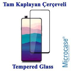 Microcase Samsung Galaxy A90 Ultra İnce 0.2 mm Soft Silikon Kılıf + Tam Kaplayan Çerçeveli Cam