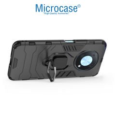 Microcase Huawei Nova Y90 Batman Serisi Yüzük Standlı Armor Kılıf - Siyah