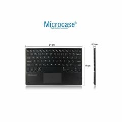 Microcase Samsung Galaxy Tab S9 FE SM-X510 10.9 inch Tablet için Touchpad Bluetooth Klavye (TR Sticker) + Bluetooth Mouse + Tablet Standı - AL2766