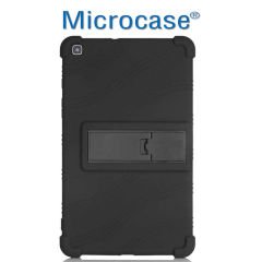 Microcase Samsung Galaxy Tab A 8.0 inch 2019 T290 T295 T297 Tablet Standlı Silikon Kılıf - Siyah
