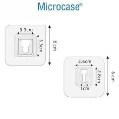 Microcase Güçlü Plastik  Yapışkanlı  Suya Dayanıklı Geçmeli Klips Eşya Sabitleme  Askılığı 1 Adet -Şeffaf AL4267