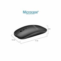 Microcase Samsung Galaxy Tab S9 FE+ Plus SM-X610 12.4 inch Tablet  için Touchpad Bluetooth Klavye (TR Sticker) + Bluetooth Mouse + Tablet Standı - AL2766