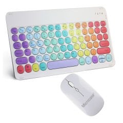 Microcase Tablet ve Telefonlar için Gökkuşağı Tasarım Bluetooth Klavye ve Mouse Set - AL5040 İNG