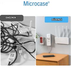 Microcase Güçlü Plastik  Yapışkanlı  Suya Dayanıklı Geçmeli Klips Eşya Sabitleme  Askılığı 2 Adet -Şeffaf AL4267