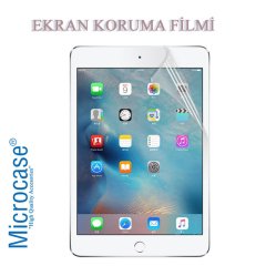 Microcase iPad Mini 4 Delüx Serisi Universal Standlı Deri Kılıf - Siyah + Ekran Koruma Filmi