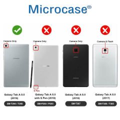 Microcase Samsung Galaxy Tab A 8.0 inch 2019 T290 T295 T297 Tablet Standlı Silikon Kılıf - Kırmızı