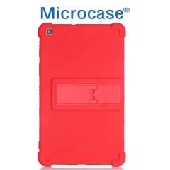 Microcase Samsung Galaxy Tab A 8.0 inch 2019 T290 T295 T297 Tablet Standlı Silikon Kılıf - Kırmızı
