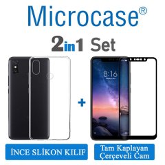 Xiaomi Redmi Note 6 Pro 0.2 mm İnce Silikon Kılıf + Tam Kaplayan