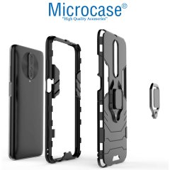 Microcase Xiaomi Redmi K30 Batman Serisi Yüzük Standlı Armor Kılıf - Siyah