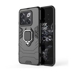Microcase OnePlus Ace Pro - OnePlus 10T 5G Batman Serisi Yüzük Standlı Armor Kılıf - Siyah