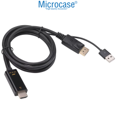 Microcase 4K 60HZ 3in1 HDMI+USB To DP Görüntü Aktarıcı Kablo - AL5088