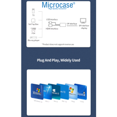 Microcase 4K 60HZ 3in1 HDMI+USB To DP Görüntü Aktarıcı Kablo - AL5088