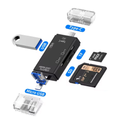 Microcase 6in1 Type-C To USB/Micro SD Card Reader Okuyucu Çevirici - AL5089