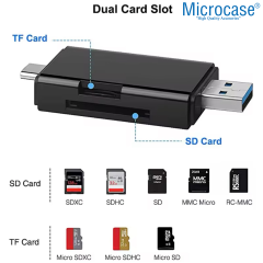 Microcase 6in1 Type-C To USB/Micro SD Card Reader Okuyucu Çevirici - AL5089