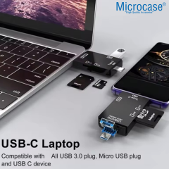Microcase 6in1 Type-C To USB/Micro SD Card Reader Okuyucu Çevirici - AL5089