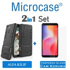 Xiaomi Redmi 6 Alfa Serisi Armor Standlı Kılıf + Ekran Koruma