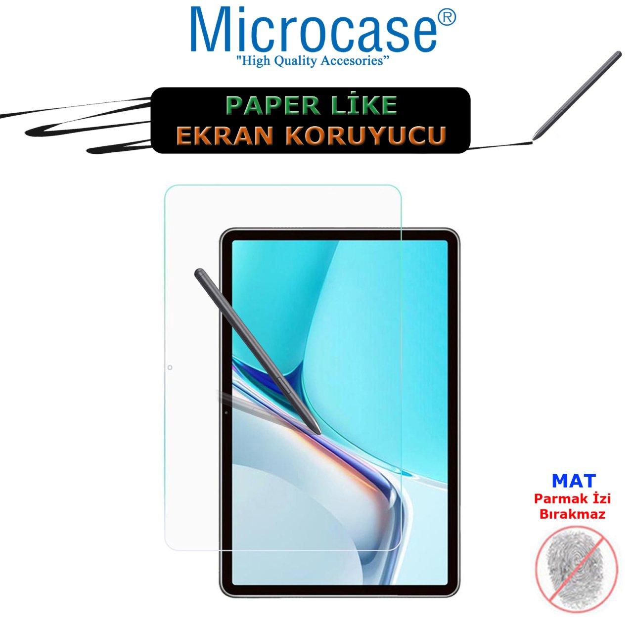 Microcase Huawei Matepad 11 2021 Paper Like Pencil Destekli Kağıt Hissi Veren Mat Ekran Filmi