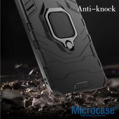 Microcase OnePlus Ace Racing Batman Serisi Yüzük Standlı Armor Kılıf - Siyah