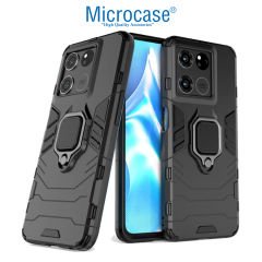 Microcase OnePlus Ace Racing Batman Serisi Yüzük Standlı Armor Kılıf - Siyah