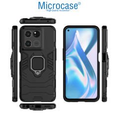 Microcase OnePlus Ace Racing Batman Serisi Yüzük Standlı Armor Kılıf - Siyah