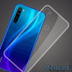 Microcase Xiaomi Redmi Note 8 Ultra İnce 0.2 mm Soft Silikon Kılıf + Tam Kaplayan Çerçeveli Cam