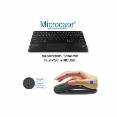 Microcase TCL TAB 10 2.Jenerasyon 10.4 inch Tablet için  Touchpad Bluetooth Klavye (TR Sticker) + Bluetooth Mouse + Tablet Standı - AL2766