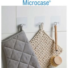 Microcase Güçlü Plastik  Yapışkanlı  Suya Dayanıklı Banyo Mutfak Eşya Havlu Vb Ürün Priz Askılığı 1 Adet -Şeffaf AL4268