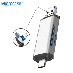 Microcase 3in1 Type C Usb Kart Okuyucu Micro Sd Kart Çevirici Dönüştürücü Adaptör - AL5090