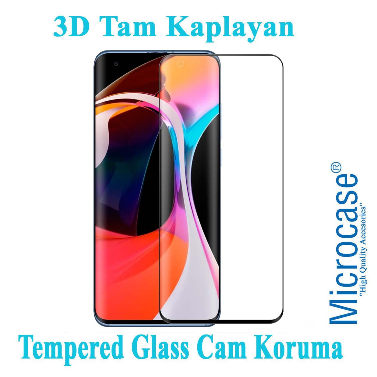 Xiaomi Mi 10 Ultra / Mi 10 3D Curved Full Glue Tam Kaplayan Tempered Glass