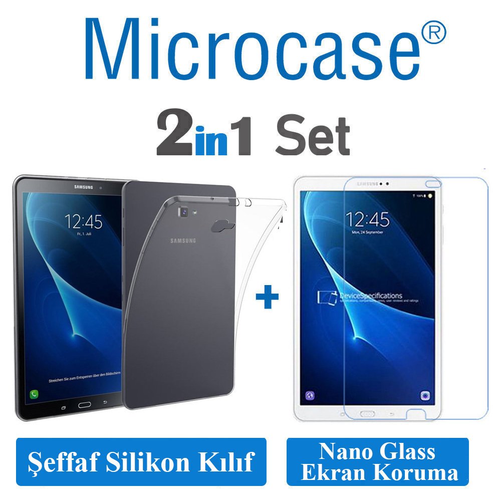 Microcase Samsung Galaxy Tab A P580 P585 P587 Silikon Kılıf+Nano