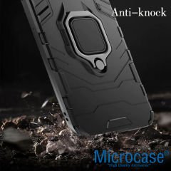 Microcase Apple iPhone 14 Plus Batman Serisi Yüzük Standlı Armor Kılıf - Siyah