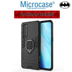 Microcase Oppo Reno 4 Pro 4G Batman Serisi Yüzük Standlı Armor Kılıf - Siyah