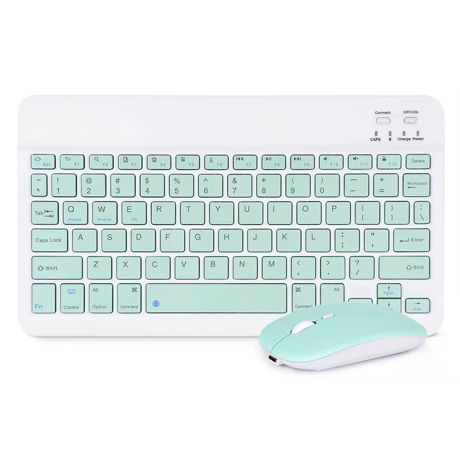 Microcase Tablet ve Telefonlar için Bluetooth Klavye ve Mouse Set - AL3476 Su Yeşili