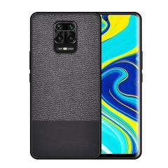 Microcase Xiaomi Redmi Note 10 Lite Fabrik Serisi Kumaş Desen Kılıf - Siyah