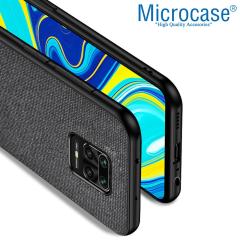 Microcase Xiaomi Redmi Note 10 Lite Fabrik Serisi Kumaş Desen Kılıf - Siyah