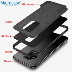 Microcase Xiaomi Redmi Note 10 Lite Fabrik Serisi Kumaş Desen Kılıf - Siyah
