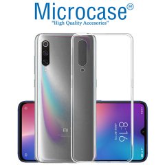 Microcase Xiaomi Mi 9 Pro Ultra İnce 0.2 mm Soft Silikon Kılıf + Tam Kaplayan Çerçeveli Cam