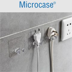 Microcase Güçlü Plastik  Yapışkanlı  Suya Dayanıklı Banyo Mutfak Eşya Havlu Vb Ürün Priz Askılığı 5 Adet -Şeffaf AL4268