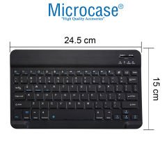Microcase Samsung Galaxy Tab A 8.0 Inch 2019 T295 T295 T297 2in1 Set Alfa Armor Standlı Kılıf + Bluetooth Klavye - AL81113