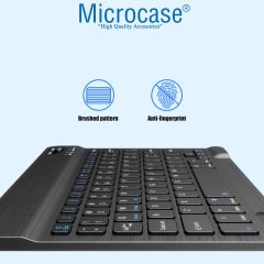Microcase Samsung Galaxy Tab A 8.0 Inch 2019 T295 T295 T297 2in1 Set Alfa Armor Standlı Kılıf + Bluetooth Klavye - AL81113